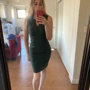 Olive green Elie tahari bodycon dress